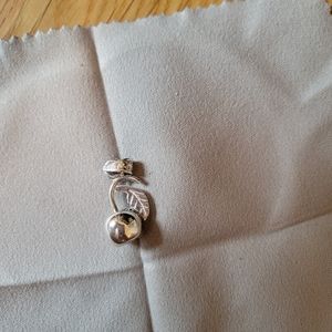 Sterling silver apple charm